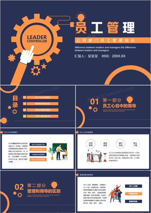 公司部门员工管理培训动态ppt模板下载 熊猫办公